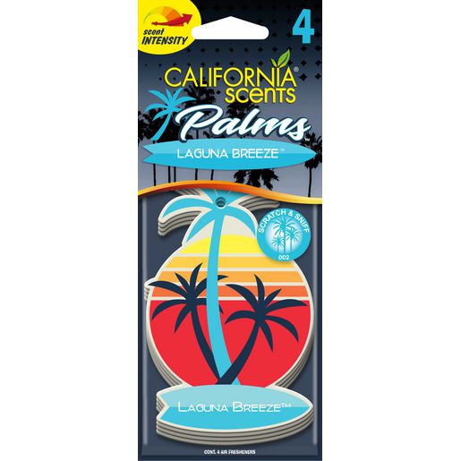 California Scents Palms Air Freshener - Laguna Breeze - 4 Pack