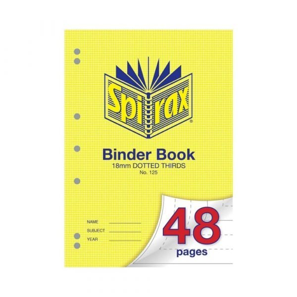 Spirax Binder Book 18mm Dotted Thirds 48 Pages A4