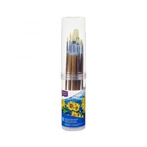 Derwent Academy Hog Hair Paint Brush 12 Pack - Large