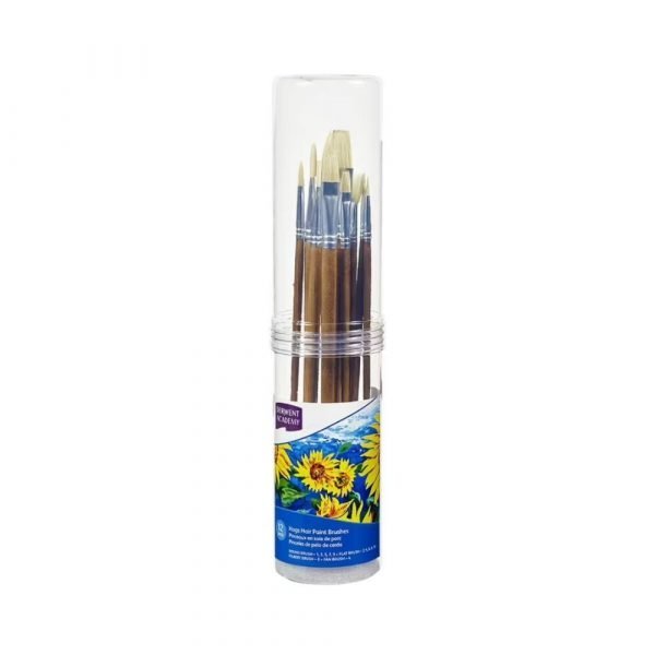 Derwent Academy Hog Hair Paint Brush 12 Pack - Large