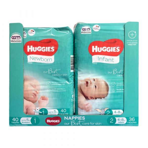 Huggies Nappies Assorted - Infant/Newborn - CDU