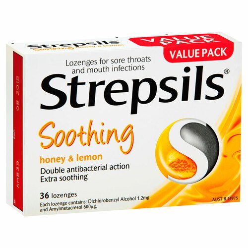 Strepsils Honey & Lemon Lozenges - 36 Pack
