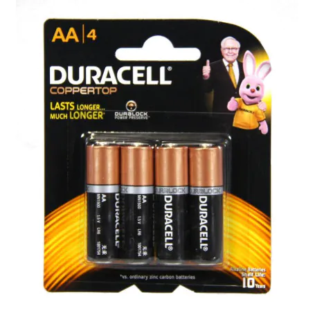 Duracell AA Duralock Coppertop Battery - 4 Pack