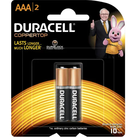 Duracell AAA Duralock Coppertop Battery - 2 Pack