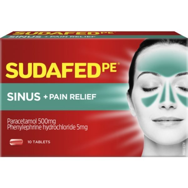 Sudafed PE Sinus + Pain Relief - 10 Pack