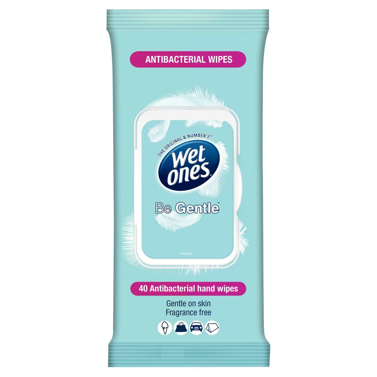 Wet Ones Be Gentle Sensitive Wipes - 40 Pack