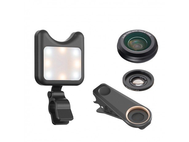 SONIQ Phone Camera Lens & LED Fill Light Kit