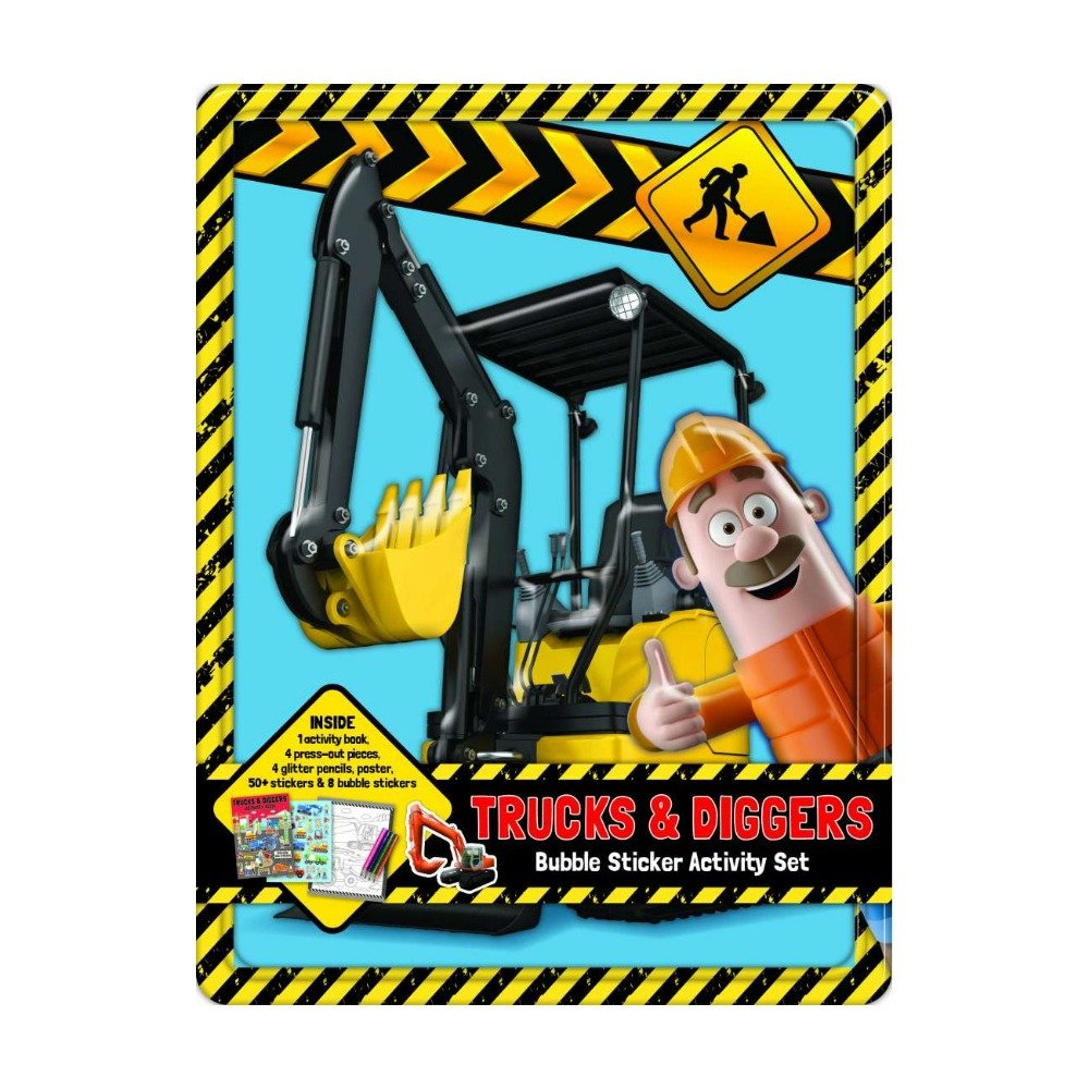Trucks and Diggers Happy Tin