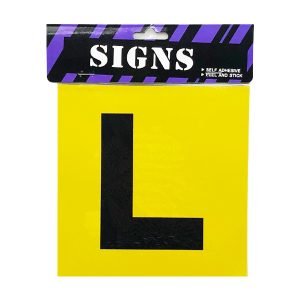 L Plate Yellow - Magnetic - 2 Pack