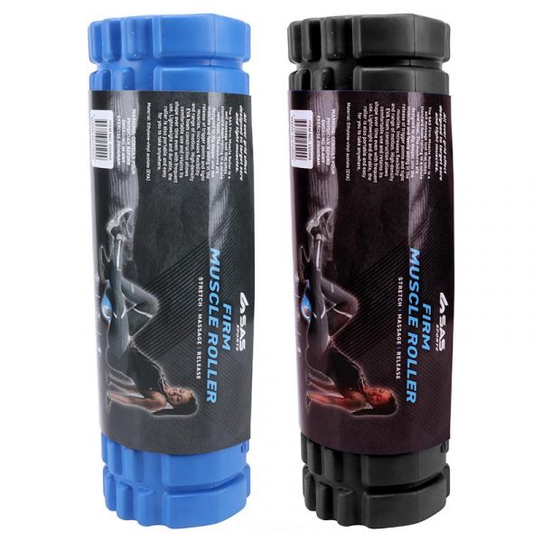 Trigger Point Grid Design Foam Roller 29.5cm x 9.5cm Dia. Black and Blue EVA