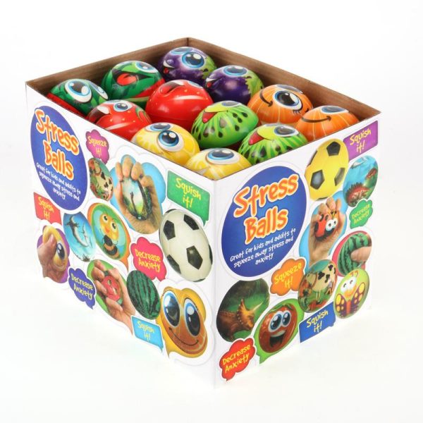 Squeeze Me Smiley Fruit Face Stress Ball - 6.3cm Dia - 6 Assorted Designs & Colours