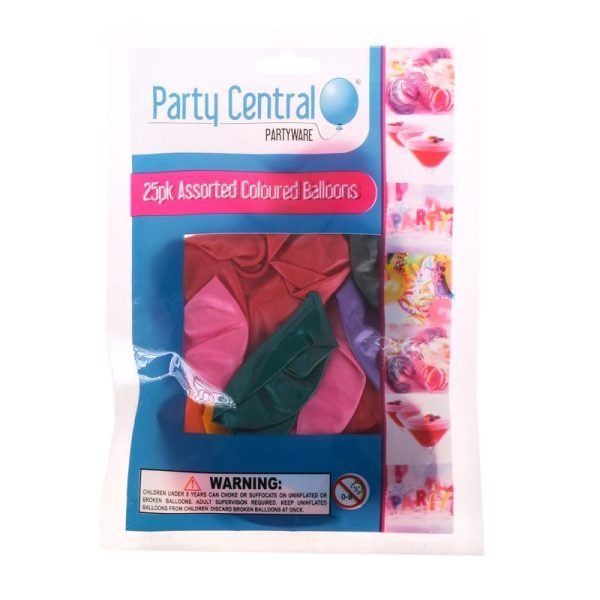 Balloons Assorted Colours 25pk