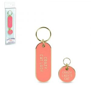 Fred Keychain and Dog Tag Set - Crazy Cat Lady