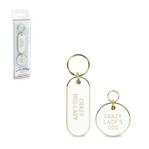 Fred Keychain and Dog Tag Set - Crazy Dog Lady