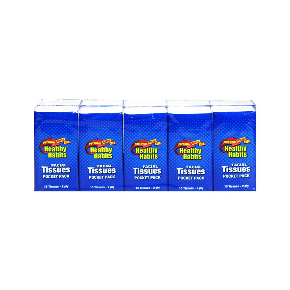 Kwik Life 2 Ply Pocket Tissues - 10PK x 15 Tissues