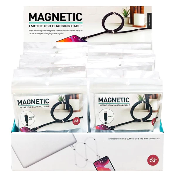 Is Gift Magnetic Charging Cable - 1m - Assorted