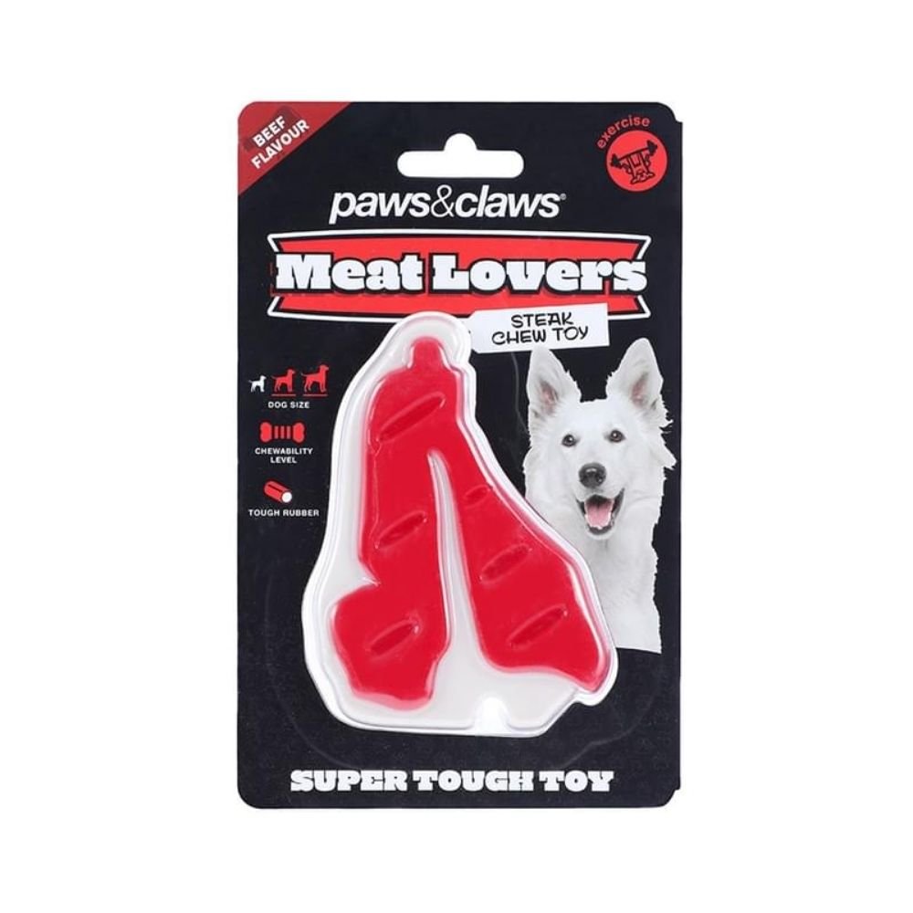 Paws & Claws Meat Lovers Flavoured Chew Toy - Steak