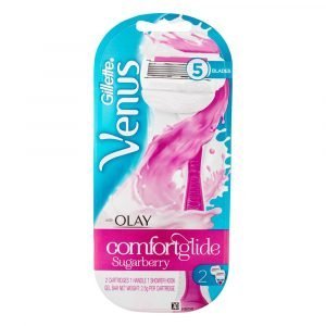 Gillette Venus With Olay ComfortGlide Sugarberry Razor and 2 Refill