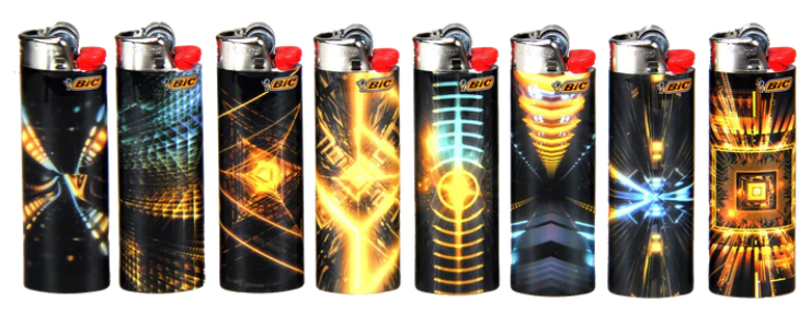 Bic Lighters Print - Futuristic