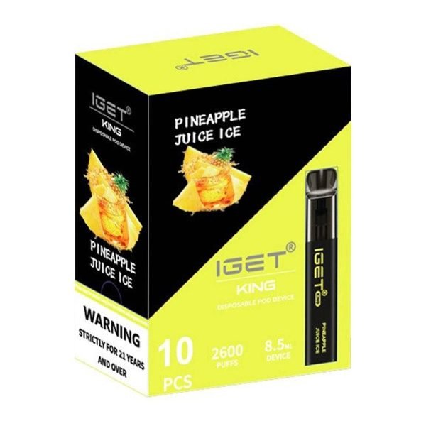 IGET King Disposable Vape - Pineapple Juice Ice - 2600 Puffs