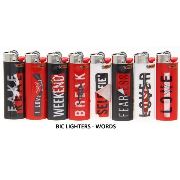Bic Lighters Print - Words