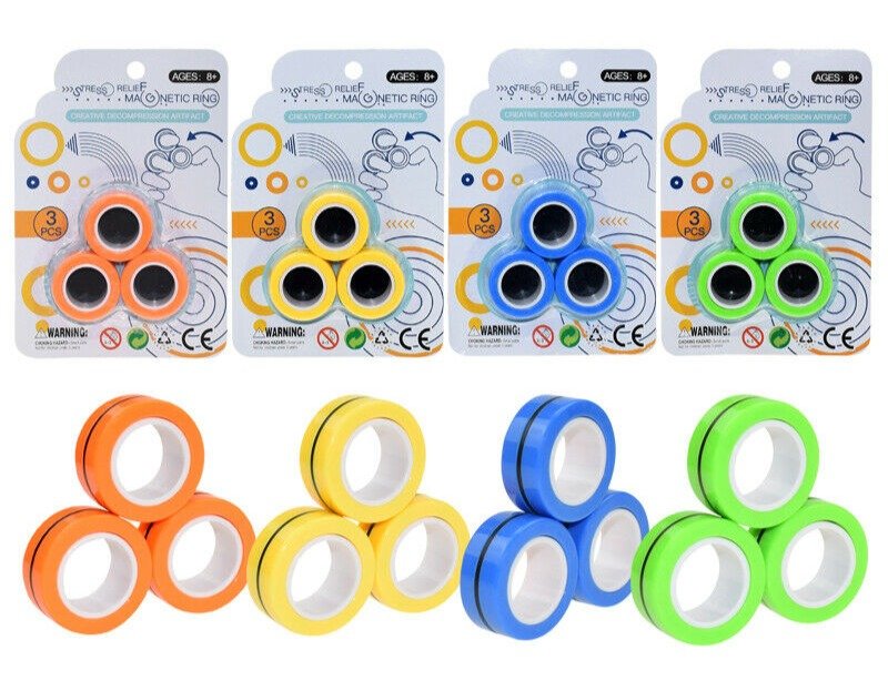 Stress Relief Magnetic Ring - 3 Pcs