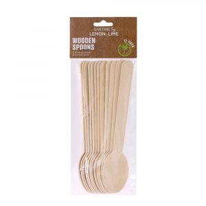 Lemon & Lime Eco 15.5cm Wooden Spoons - 12 Pack