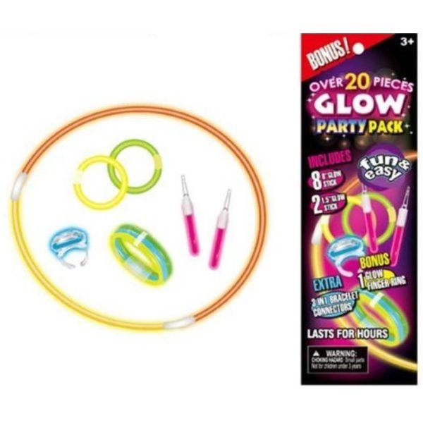 Glow In The Dark - Glow Stick Party Pack - 20 Pack