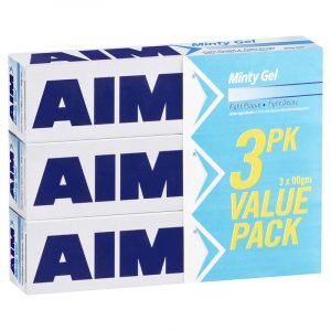 Aim Toothpaste Minty Gel Value 3 Pack - 90g