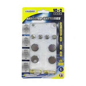 Charged Assorted Batteries - 12 Pack