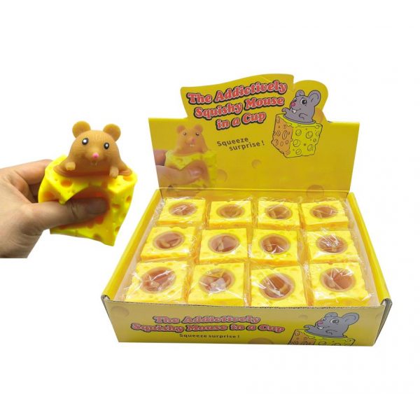 Squishy Mouse in a Cup Novelty Toy - CDU