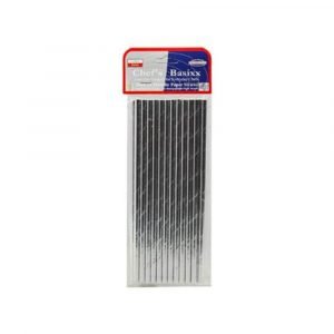 Chef's Basixx Paper Straws - Silver - 24Pk