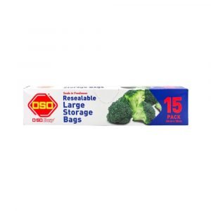 OSO Easy Resealable Large Storage Bags - 26x38cm - 15 pack