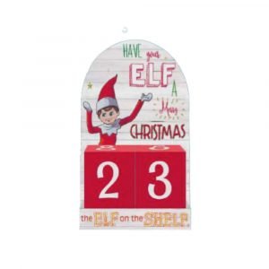 Elf On The Shelf Countdown To Christmas Wooden Block Calendar