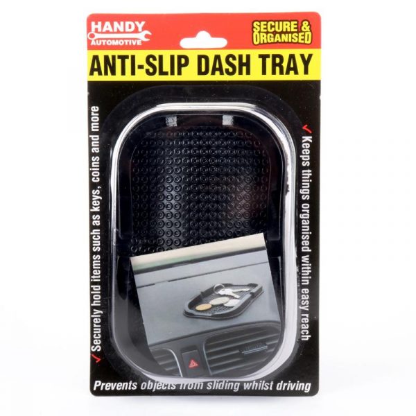 Anti-Slip Silicone Dash Tray - Black
