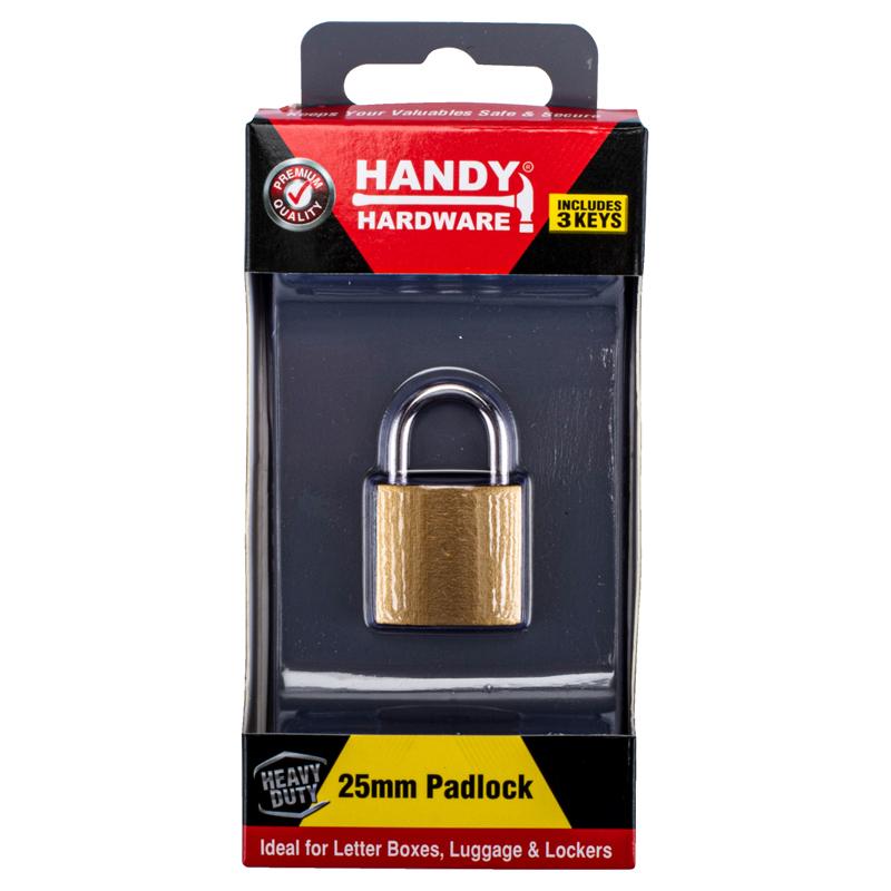 Handy Hardware Padlock Heavy Duty 25mm