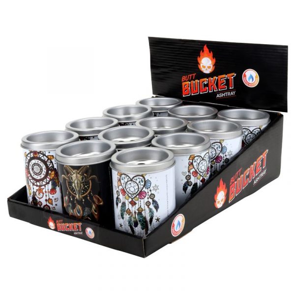 Ashtray Butt Bucket - 7cm x 10cm - Tin - Dream Catcher Designs