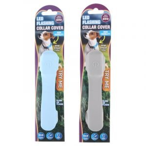 Pet Collar LED Light Up (Rechargable with USB Cable included) 2.5cm x 15cm - Assorted Colours