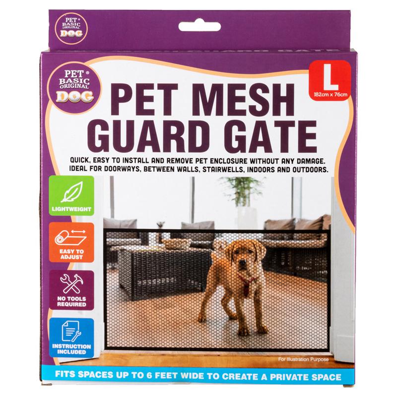 Dog Guard Gate Mesh Black 182cm x 76cm
