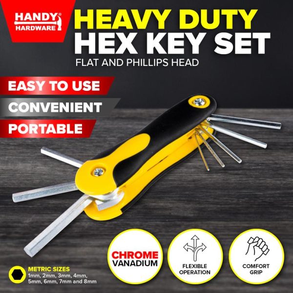 Handy Hardware Hex Key 8pc