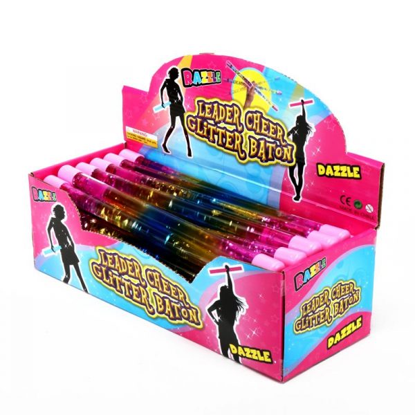 Cheerleader Baton With Glitter 31cm x 1.8cm