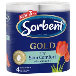 Sorbent Gold Skin Comfort Toilet Paper - 4 Pack