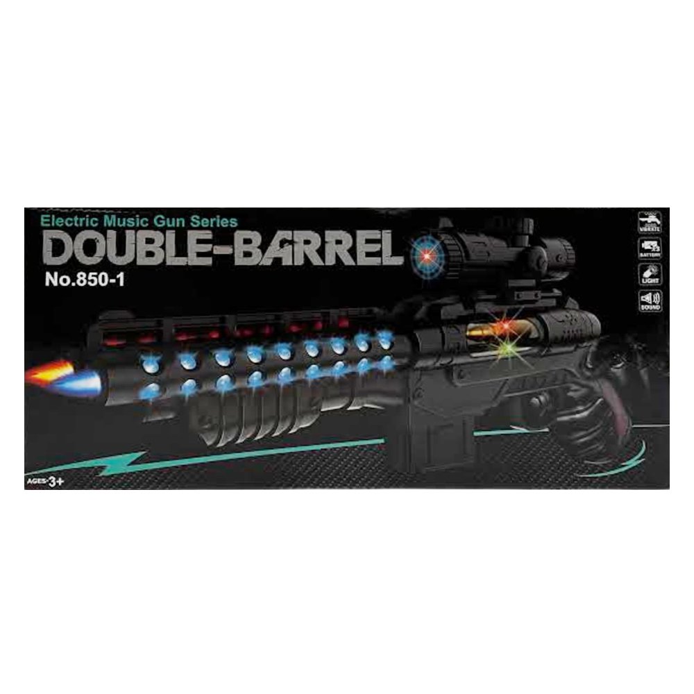 Light Up Double-Barrel Toy Gun
