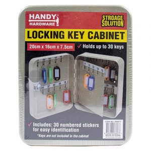 Handy Hardware Locking Cabinet - 30 Keys