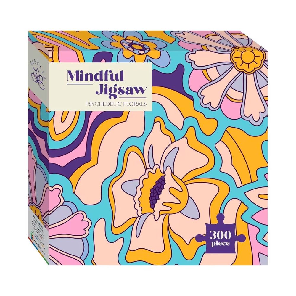 Mindful Jigsaw: 300pc Jigsaw Puzzle - Pyschedelic Florals