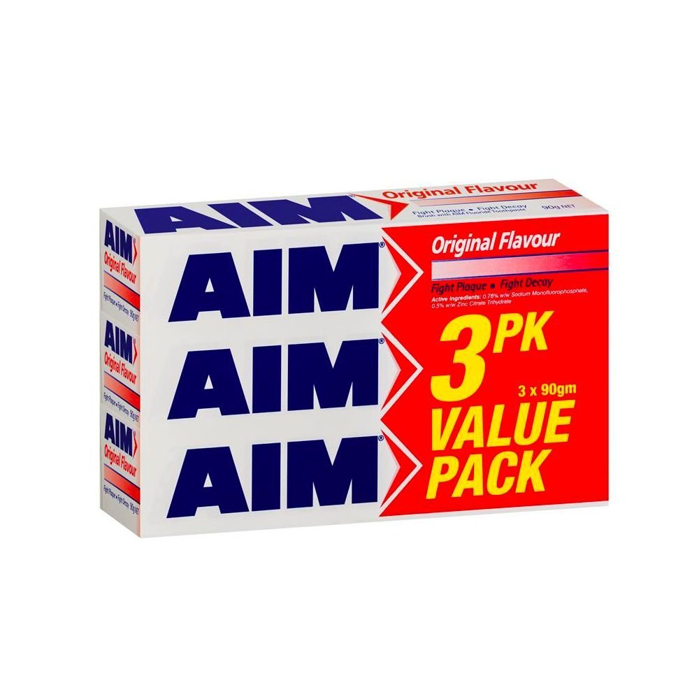 Aim Toothpaste Original Value 3 Pack - 90g
