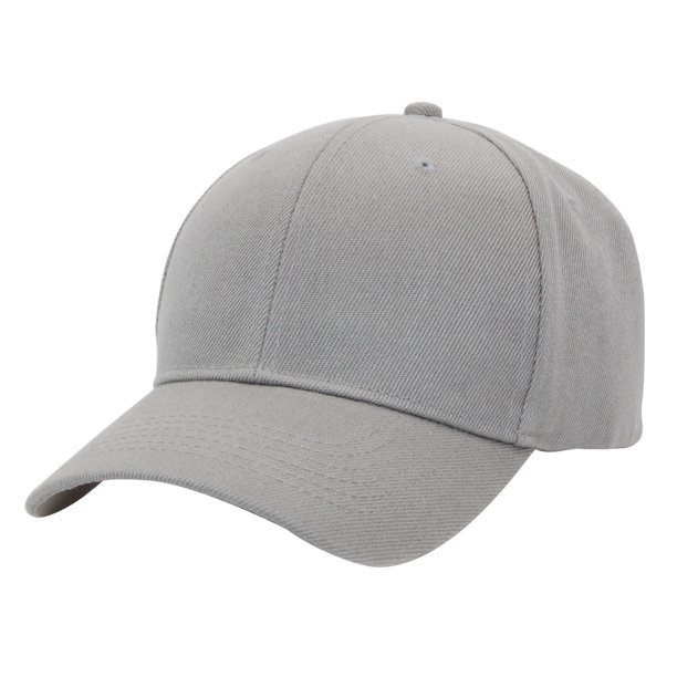 Plain Grey Baseball Cap