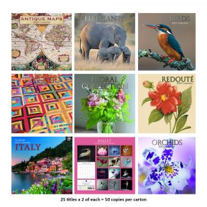 2023 Square Wall Calendar by The Gifted Stationery - Assorted Designs - Mix C