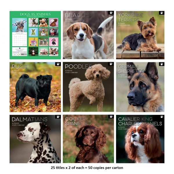 2023 Square Wall Calendar by The Gifted Stationery - Assorted Designs - Mix D
