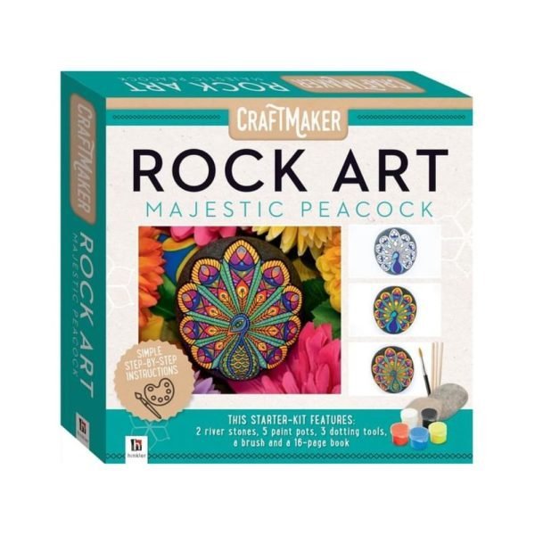 Craft Maker Rock Art Kit - Majestic Peacock